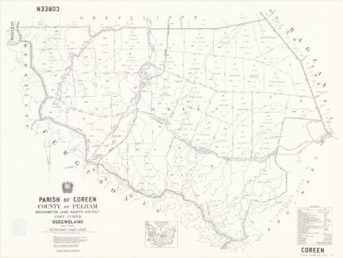 Parish of Coreen, County of Pelham [cartographic material] / drawn and published at the Survey Office, Department of Lands