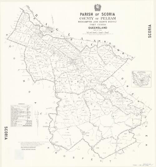 Parish of Scoria, County of Pelham [cartographic material] / drawn and published at the Survey Office, Department of Lands