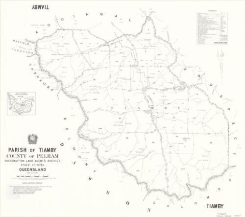 Parish of Tiamby, County of Pelham [cartographic material] / drawn and published at the Survey Office, Department of Lands