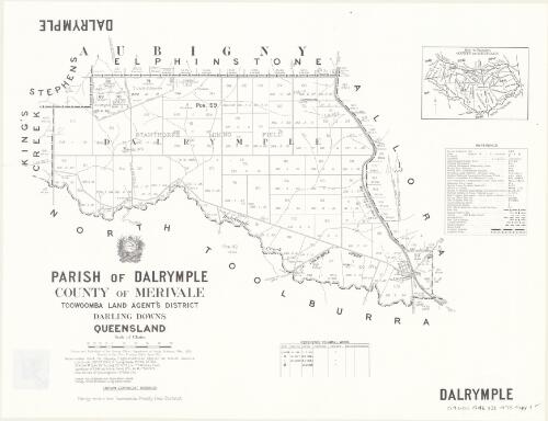 Parish of Dalrymple, County of Merivale [cartographic material] / drawn and published at the Survey Office, Department of Lands