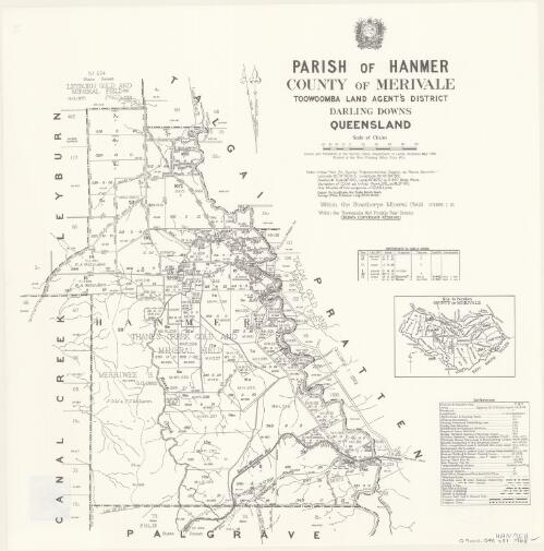 Parish of Hanmer, County of Merivale [cartographic material] / drawn and published at the Survey Office, Department of Lands