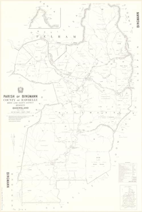 Parish of Bingmann, County of Rawbelle [cartographic material] / drawn and published at the Survey Office, Department of Lands