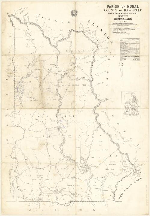 Parish of Monal, County of Rawbelle [cartographic material] / drawn and published at the Survey Office, Dept. of Public Lands, Brisbane