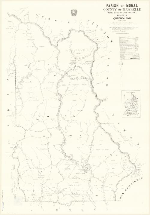 Parish of Monal, County of Rawbelle [cartographic material] / drawn and published at the Survey Office, Department of Lands