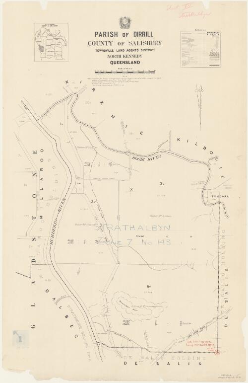 Parish of Dirrill, County of Salisbury [cartographic material] / printed at the Govt. Printing Office & published at the Survey Office, Dept. of Public Lands