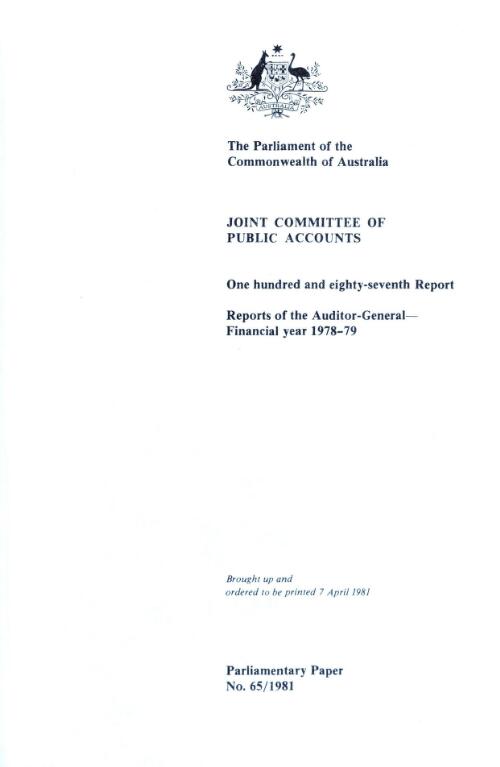 The reports of the Auditor-General, financial year, 1978/79