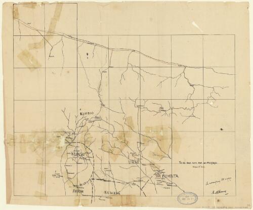 [Map of the Kombio region, Papua New Guinea] [cartographic material] / Kent H. Thomas, 18.6.31