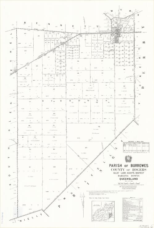 Parish of Burrowes, County of Rogers [cartographic material] / drawn and published at the Survey Office, Department of Lands