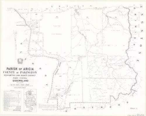 Parish of Aricia, County of Pakington [cartographic material] / drawn and published at the Survey Office, Department of Lands