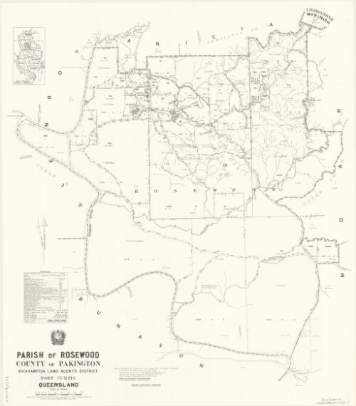 Parish of Rosewood, County of Pakington [cartographic material] / drawn and published at the Survey Office, Department of Lands