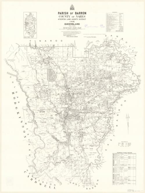 Parish of Barron, County of Nares [cartographic material] / drawn and published by the Department of Mapping and Surveying, Brisbane