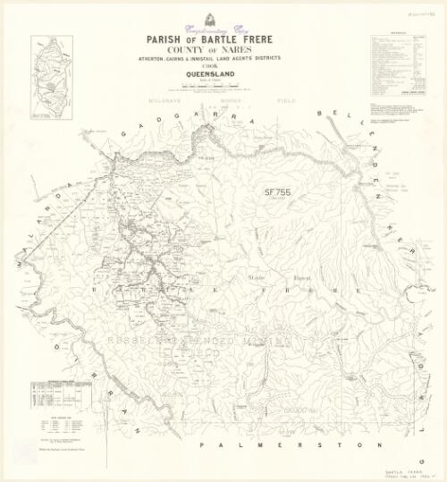 Parish of Bartle Frere, County of Nares [cartographic material] / Drawn and published by the Department of Mapping and Surveying, Brisbane