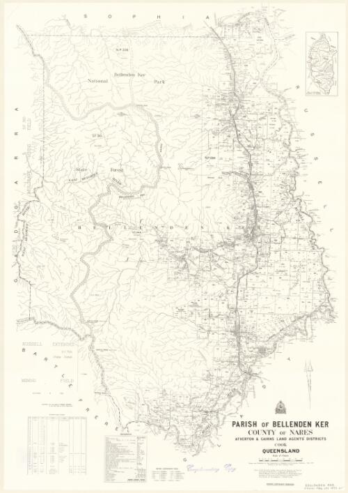Parish of Bellenden Ker, County of Nares [cartographic material] / Drawn and published by the Department of Mapping and Surveying, Brisbane