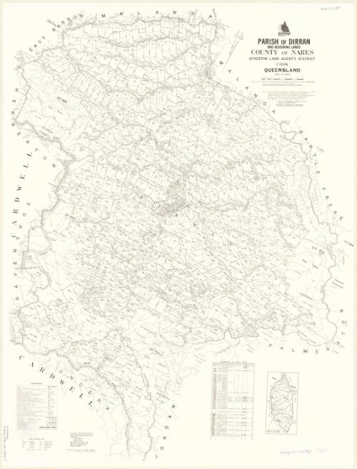 Parish of Dirran and adjoining lands, County of Nares [cartographic material] / drawn and published by the Department of Mapping and Surveying, Brisbane, revised Nov. 1983