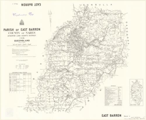 Parish of East Barron, County of Nares [cartographic material] / Drawn and published by the Department of Mapping and Surveying