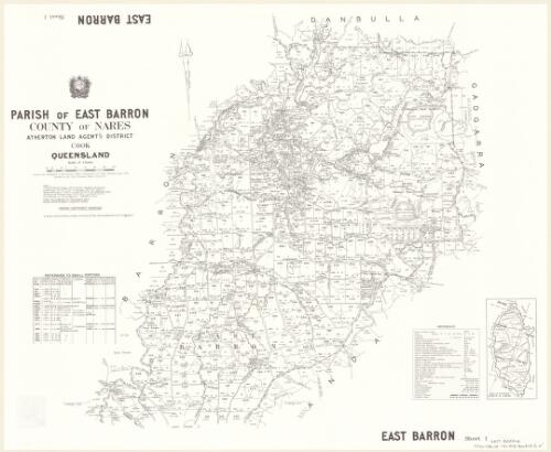 Parish of East Barron, County of Nares [cartographic material] / drawn and published at the Survey Office, Department of Lands