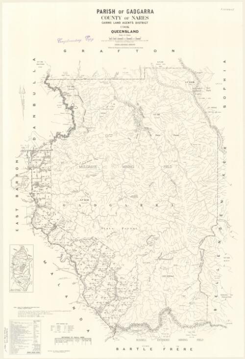 Parish of Gadgarra, County of Nares [cartographic material] / Drawn and published by the Department of Mapping and Surveying, Brisbane
