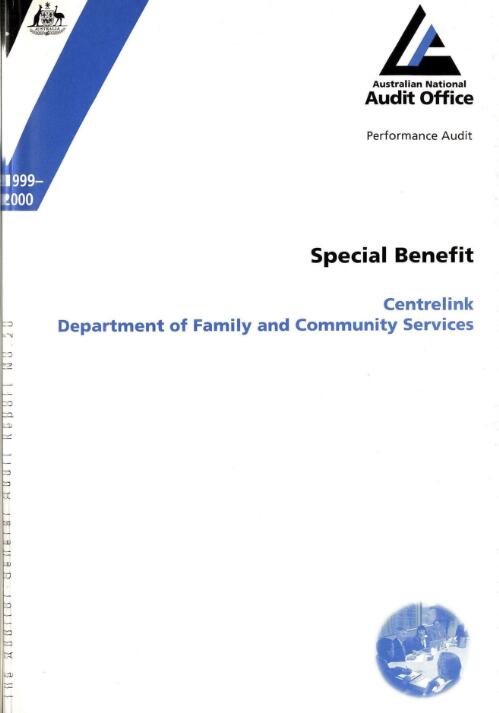 Special benefit : Centrelink, Department of Family and Community Services