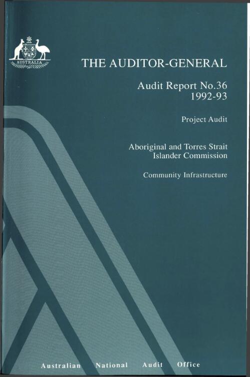 Project audit, Aboriginal and Torres Strait Islander Commission : community infrastructure / David Worthy ... [et al.]