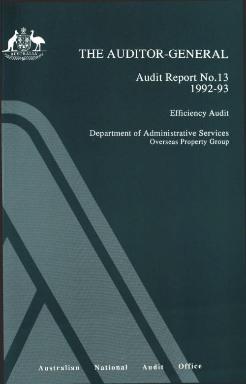 Efficiency audit, Department of Administrative Services, Overseas Property Group / Rod Nicholas ... [et al.]