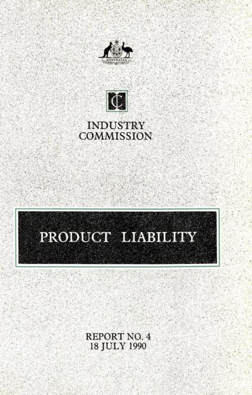 Product liability / Industry Commission
