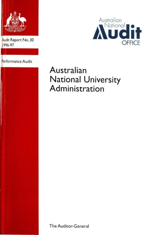 Australian National University administration / Australian National Audit Office