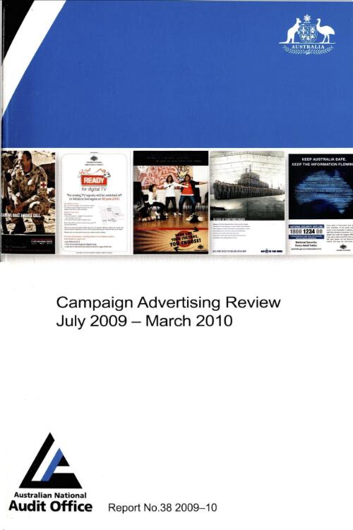 Campaign advertising review : July 2009-March 2010 / the Auditor-General