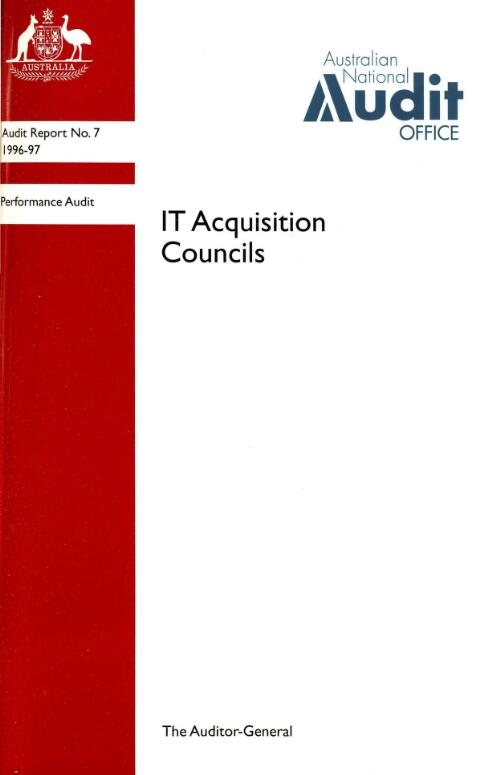 IT acquisition councils / [audit team: Eric Turner, Penny Davidson, Peter White]
