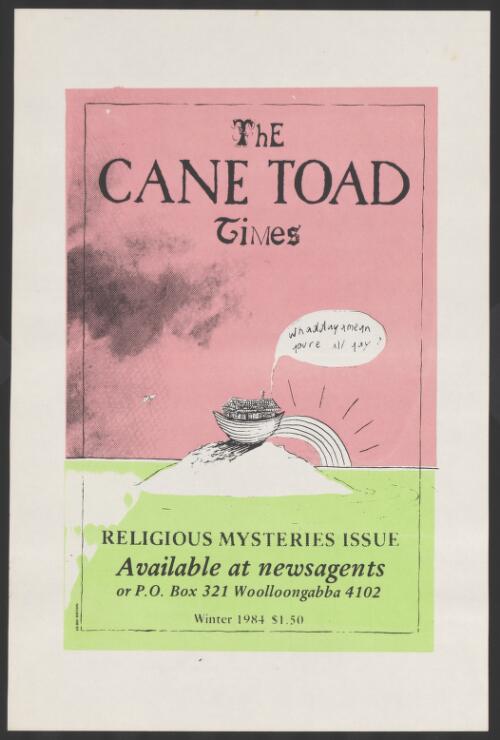 The Cane Toad Times : religious mysteries issue / Debbi Brown