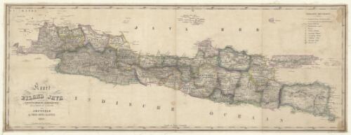 Kaart van het eiland Java uit de nieuwste bronnen zamengesteld op een schaal 1:1,500,000  / by Frans Buffa en Zonen