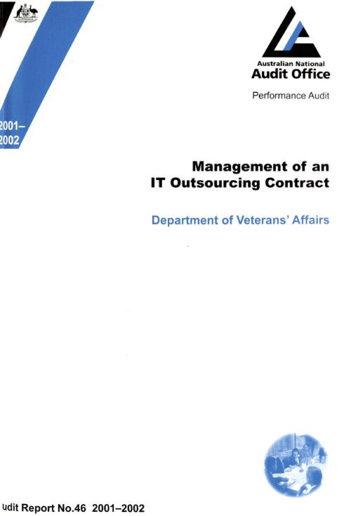 Management of an IT outsourcing contract : Department of Veterans' Affairs / the Auditor-General