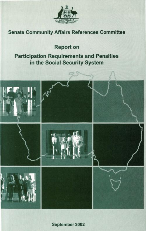 Report on participation requirements and penalties in the social security system / Senate Community Affairs References Committee