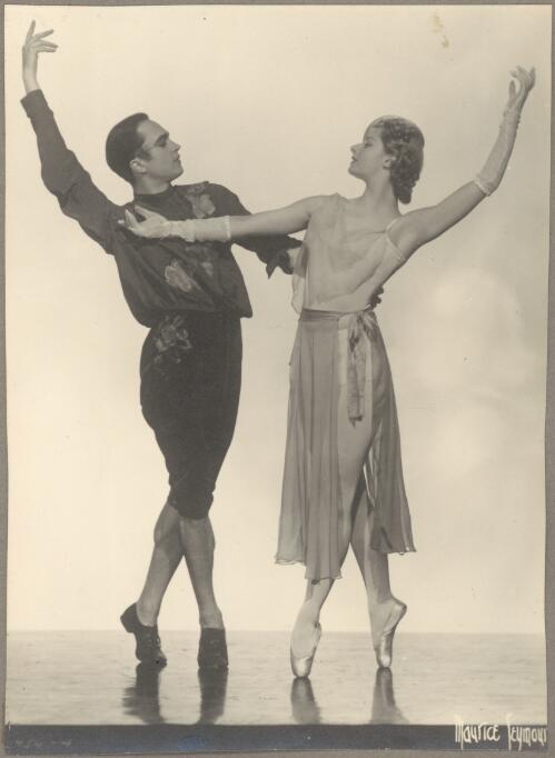 Lisa Serova and Paul Petroff in Choreartium, Ballets Russes, ca. 1930s [picture] / Maurice Seymour