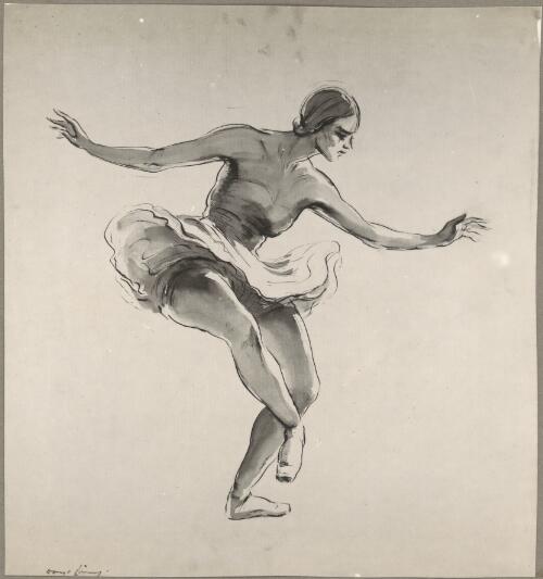 Reproduction of study by Daryl Lindsay of a ballerina, ca. 1939 [picture]