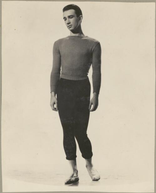 David Lichine in practice clothes, Ballets Russes Australian tours [picture]