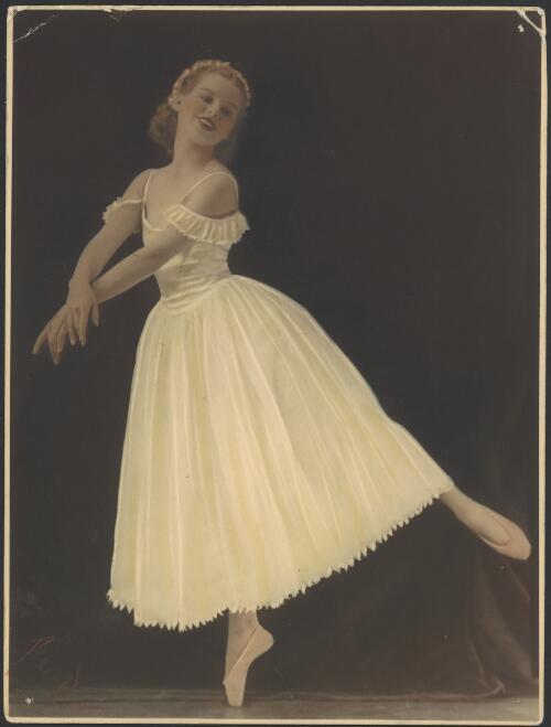 Portrait of Moya Beaver in costume worn in productions of The Lightfoot-Burlakov First Australian Ballet , ca. 1935, [1] [picture]