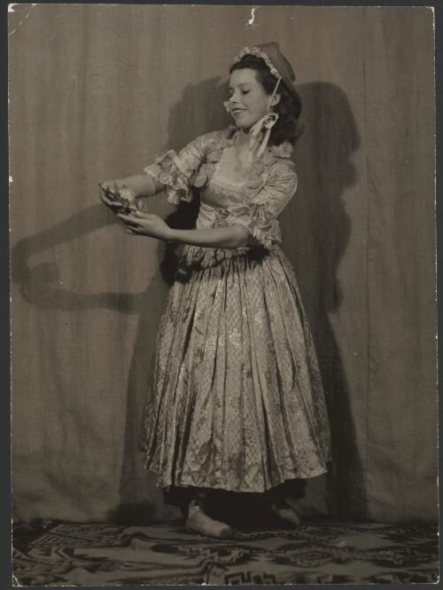 Moya Beaver in costume for unidentified dance, ca. 1937 [picture]