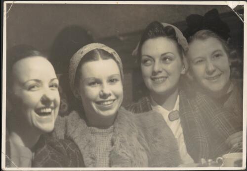 Moya Beaver with three colleagues, ca. 1939 [picture]