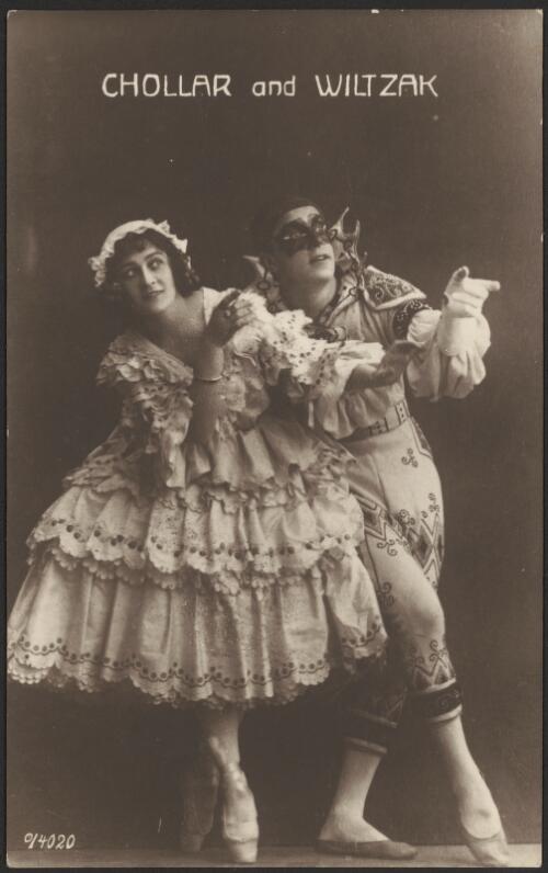 Ludmilla Shollar and Anatole Vilzak as Columbine and Harlequin in Le carnaval, ca. 1920 [picture]