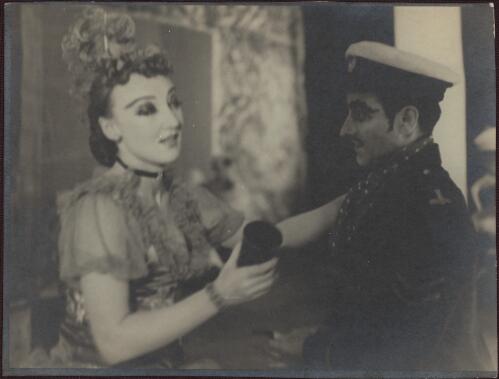 Elisabeth Souvorova and Jean Hoyer? as L'Americaine and Le Matelot Ivre in Port Said, Monte Carlo Russian Ballet, 1936 or 1937, [1] [picture]