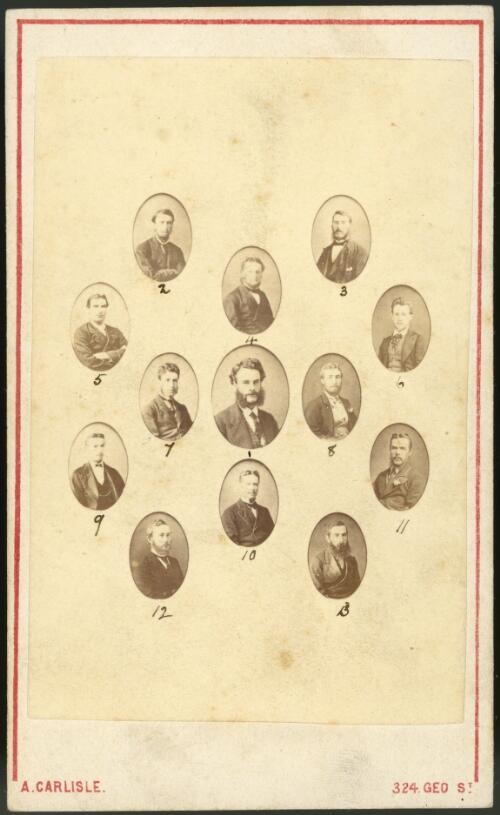 Sydney University [cricket] team, December, 1871 [picture] / A. Carlisle