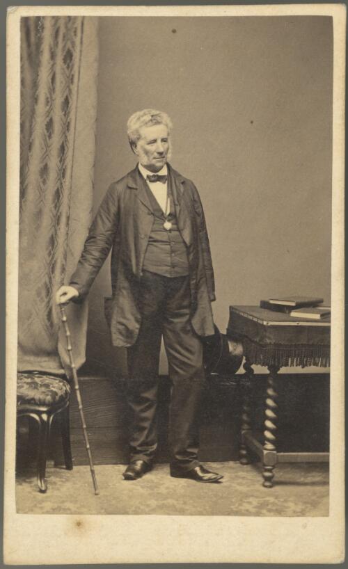 Portrait of William Barton, standing, 1876 [picture] / Dalton's Royal Photographic Gallery