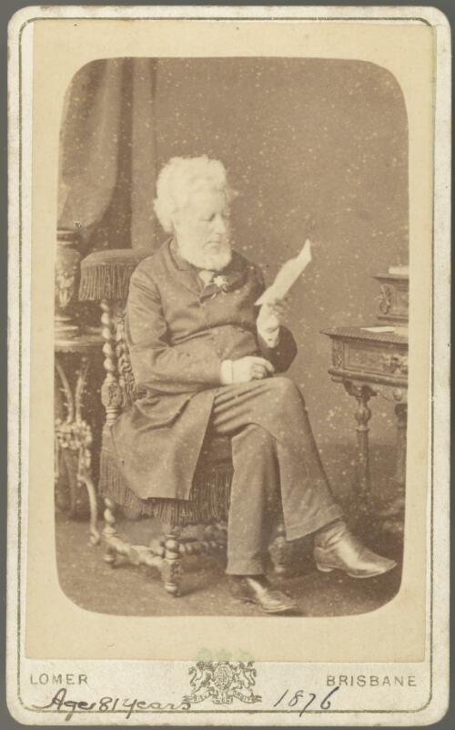 Portrait of William Barton, aged 81 years, seated, 1876 [picture] / Albert Lomer
