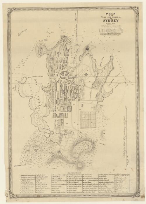 Plan of the town and suburbs of Sydney, August, 1822 [cartographic material]