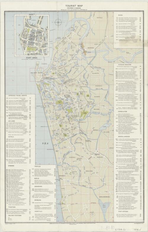 Tourist map Colombo & suburbs / Survey Department