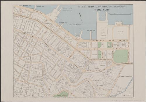 Plan of central district, city of Victoria, Hong Kong / surveyed and drawn by Crown Lands & Survey Office P.W.D. Hong Kong