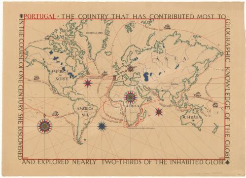 Portugal : the country that has contributed most to geographic knowledge of the globe. In the course of one century she discovered and explored nearly two-thirds of the inhabited globe / Roberto Araújo