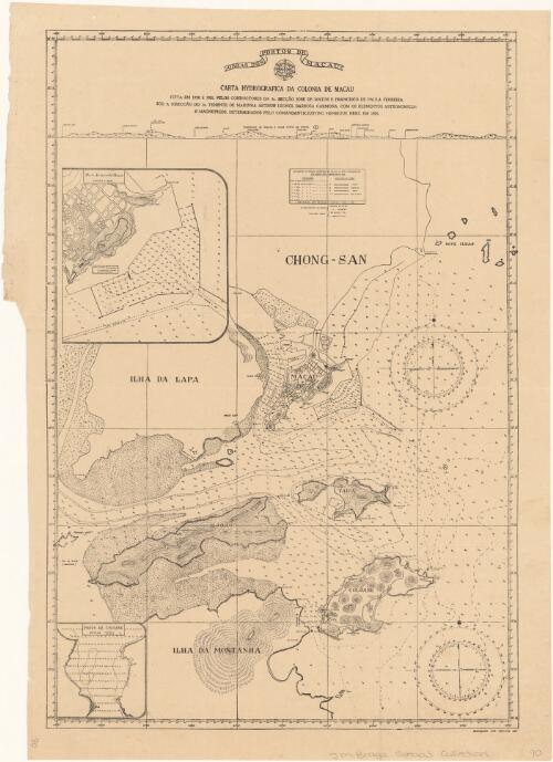 Carta hydrografica da Colonia de Macau [cartographic material] / Obras dos Portos de Macau