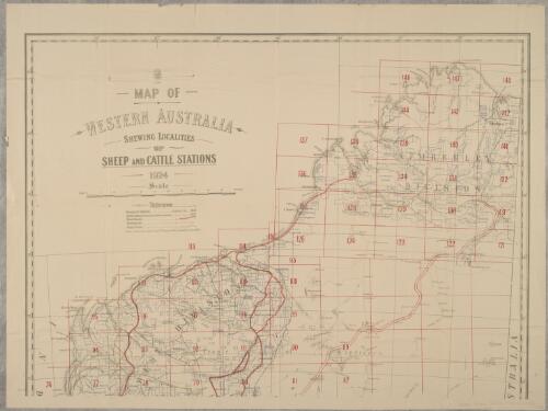 Map of Western Australia showing localities of sheep and cattle stations 1924 / Department of Lands and Surveys Western Australia