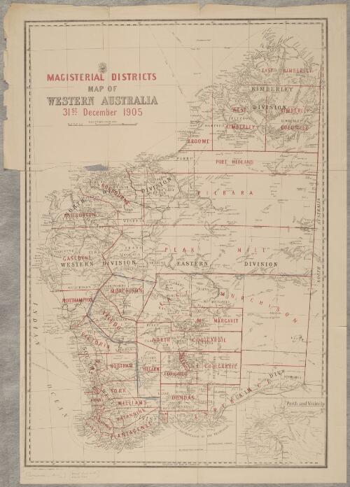 Magisterial districts map of Western Australia, 31st December 1905 / Dept. of Lands & Surveys